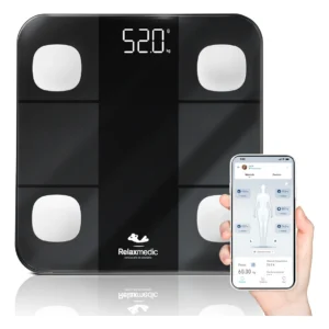 Balança Digital Corporal Bioimpedância Aplicativo Bluetooth Relaxmedic