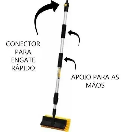 Vassoura Para Lavar Placa Solar Fotovoltaica Com Jato D'agua - Imagem 5