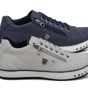 Kit 2 Pares Sapatenis Casual Sapato Com Zíper Elástico