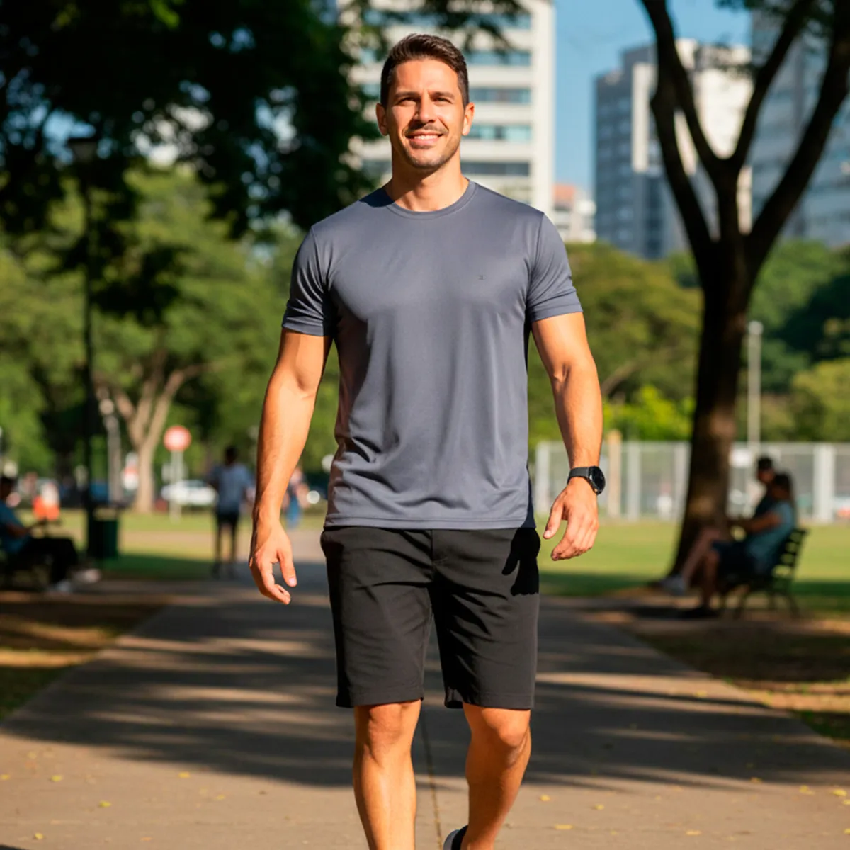 Kit 4 Camiseta Dry-fit Sandrini Masculina Academia Caminhada - Imagem 7